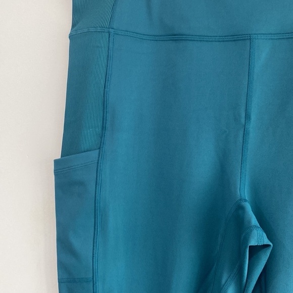 Women's Flex Ribbed Curvy Fit High-Rise Leggings - All in Motion™ Blue Size 1X - Picture 2 of 8